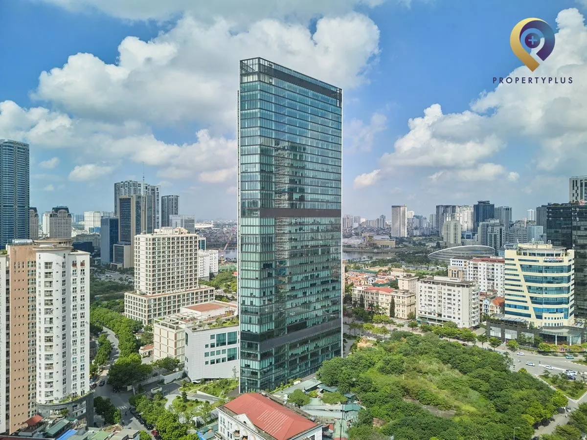 Vinacomin-Tower building exterior in Cau Giay, Hanoi